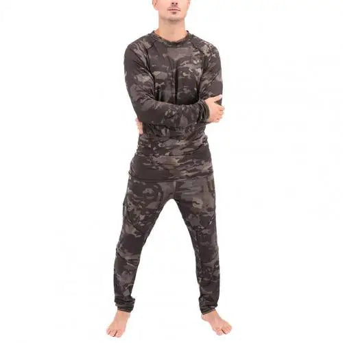 Pajama Sets Men Camouflage Print Long Sleeve Top
