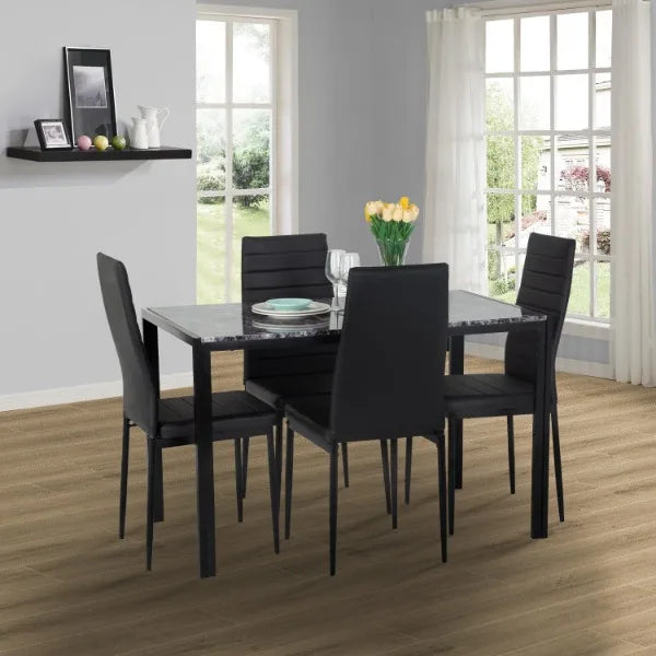 PayLessHere Dining Table and Chairs Set,Modern Rectangular Marble