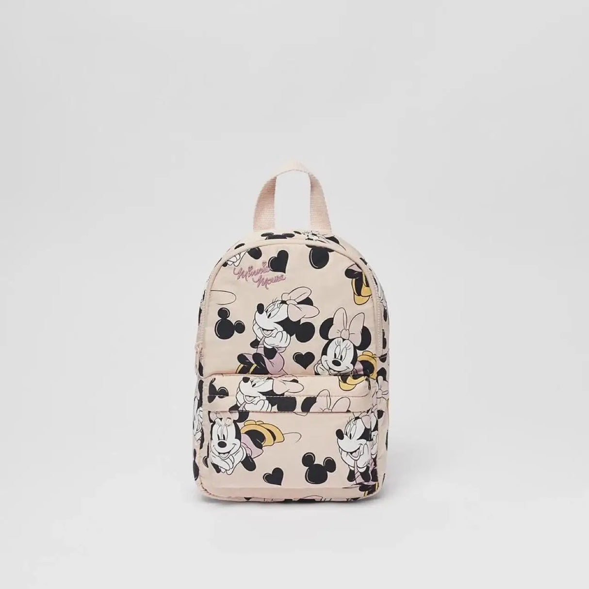 Pink Kids Girl Minnie Mickey Cartoon Print Backpack