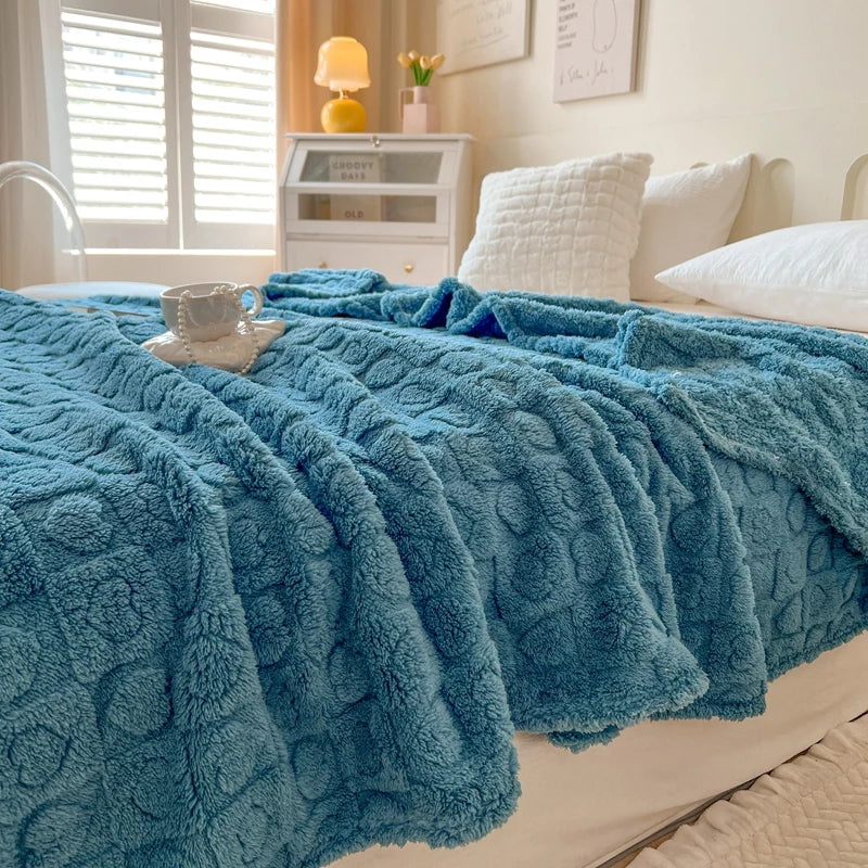 Plaid Bed Blanket Children Adults Warm Winter Blankets