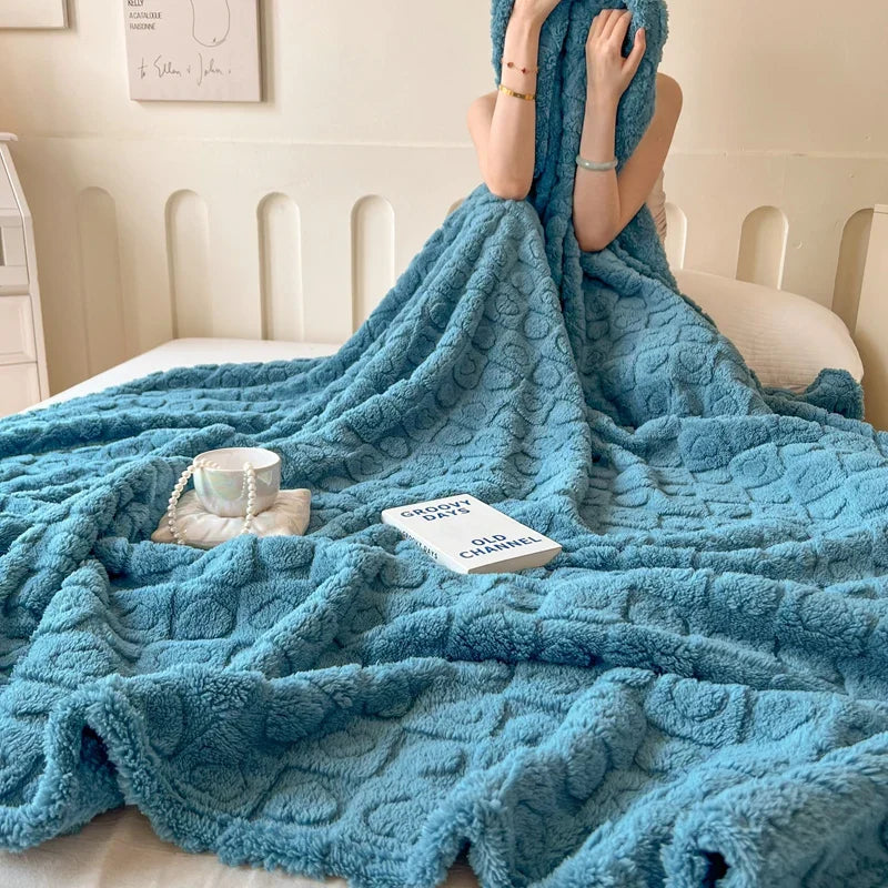 Plaid Bed Blanket Children Adults Warm Winter Blankets