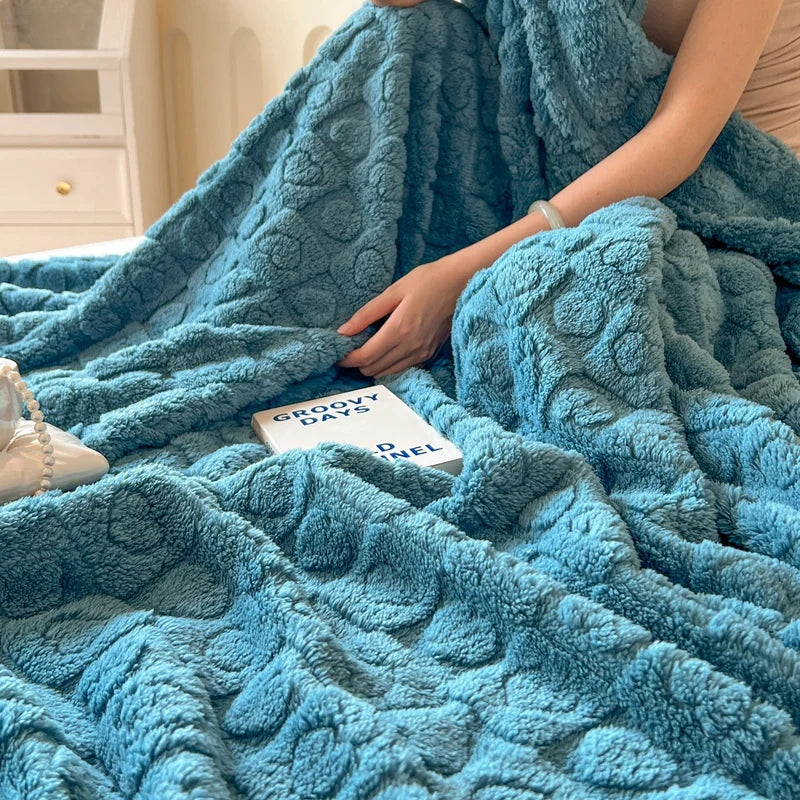 Plaid Bed Blanket Children Adults Warm Winter Blankets