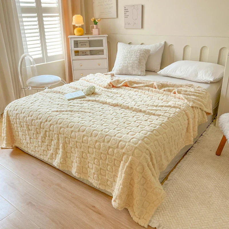 Plaid Bed Blanket Children Adults Warm Winter Blankets
