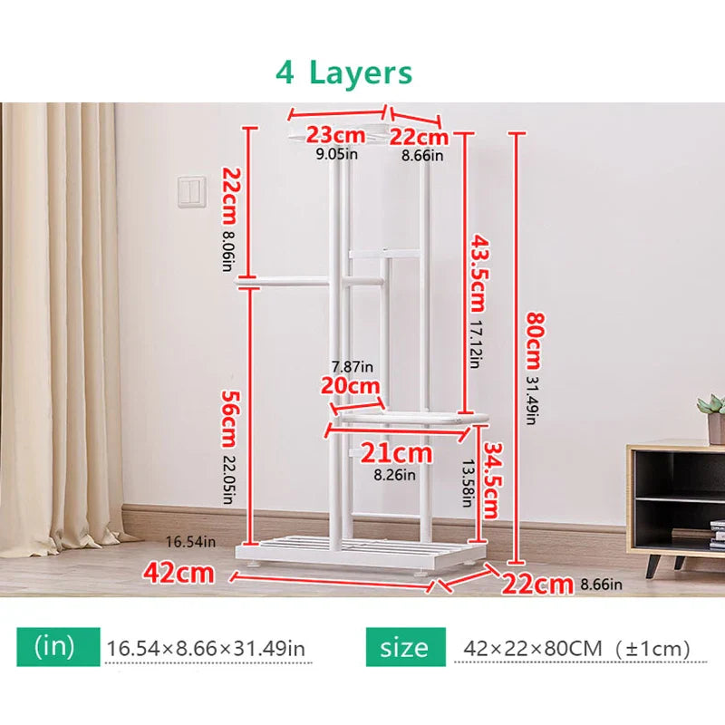 Plant Shelves Iron Potted Flower Plant Stand Rack