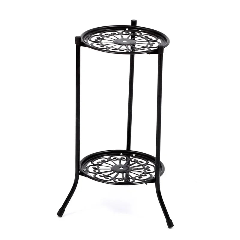 Plant Stand Indoor Outdoor, 2 Tiers Metal Potted