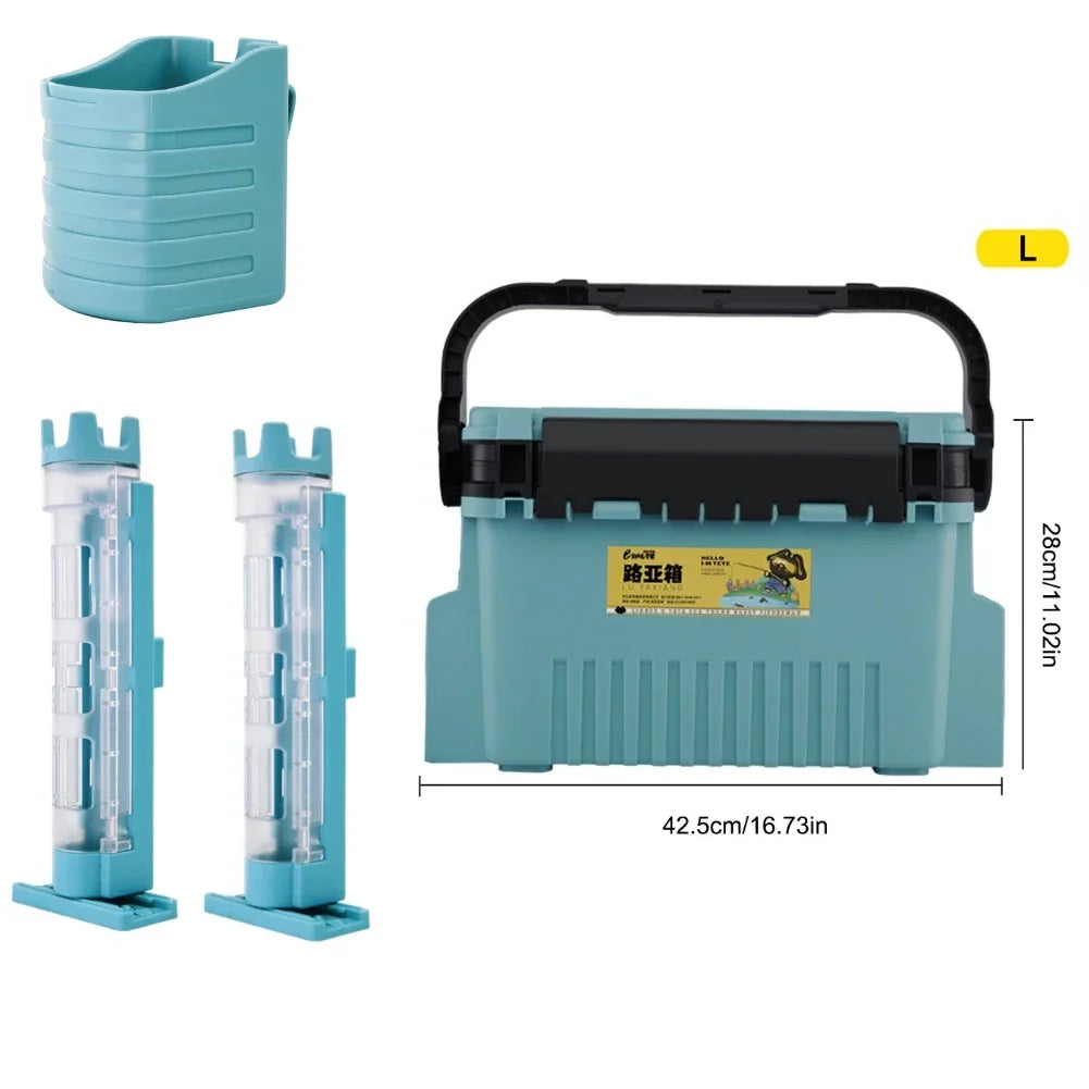 Plastic Fishing Tackle Box Barrel Holder Portable Fishing