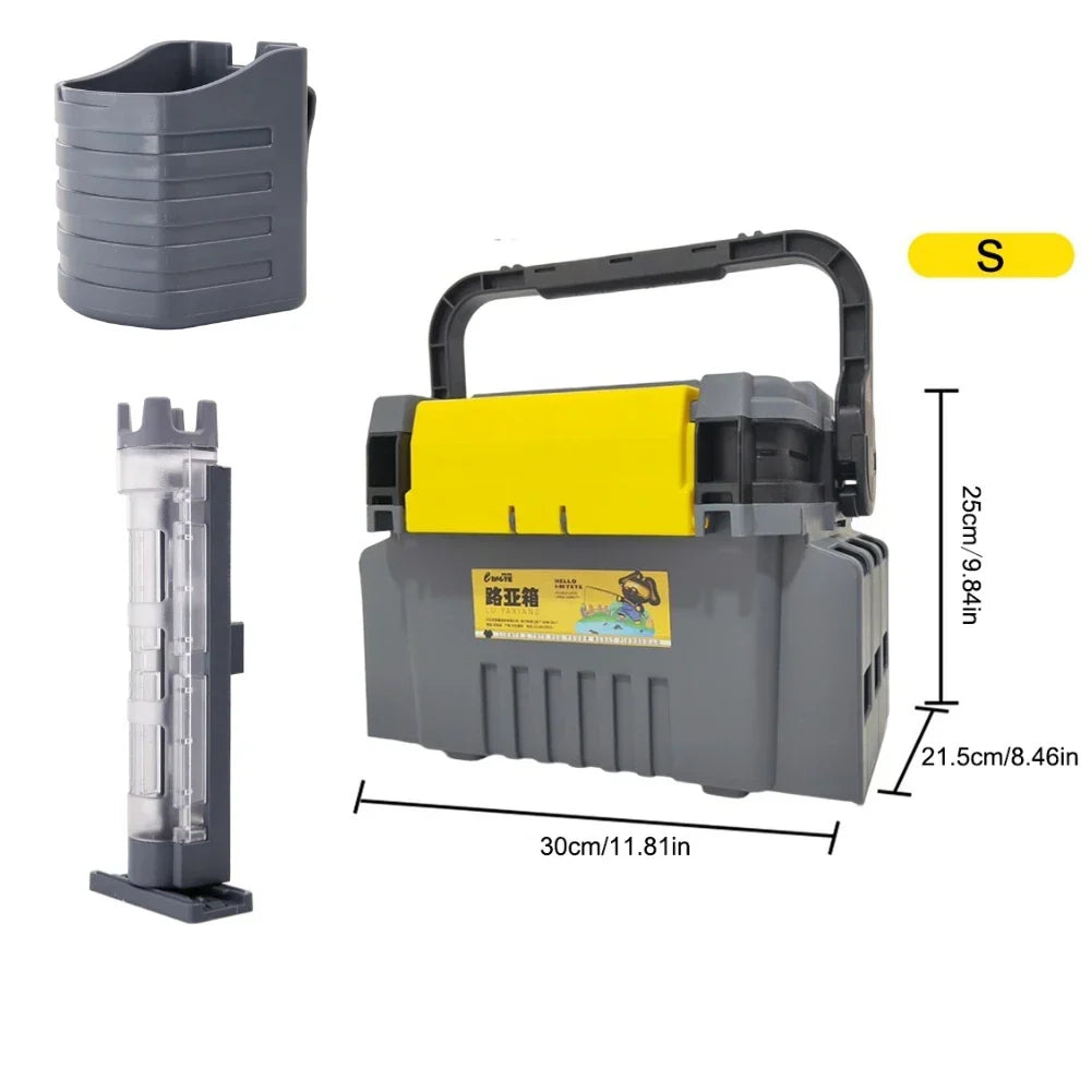 Plastic Fishing Tackle Box Barrel Holder Portable Fishing