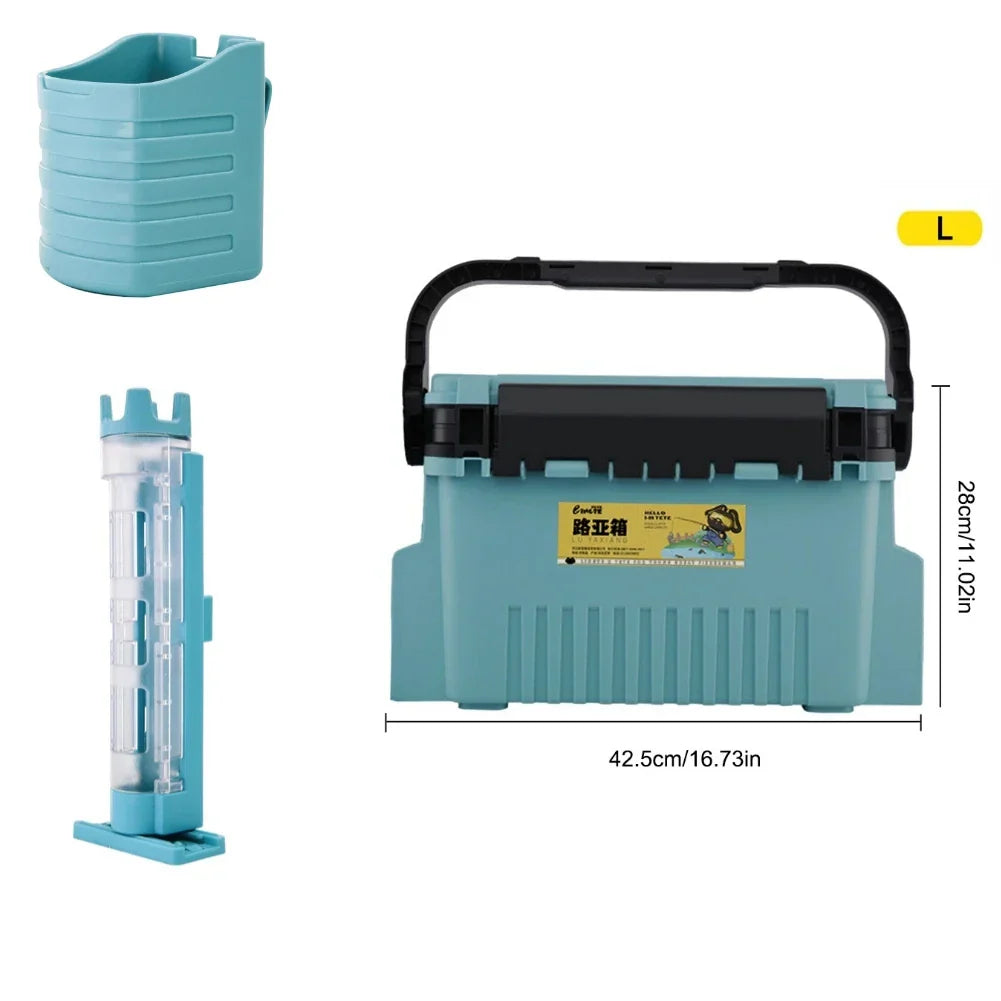 Plastic Fishing Tackle Box Barrel Holder Portable Fishing
