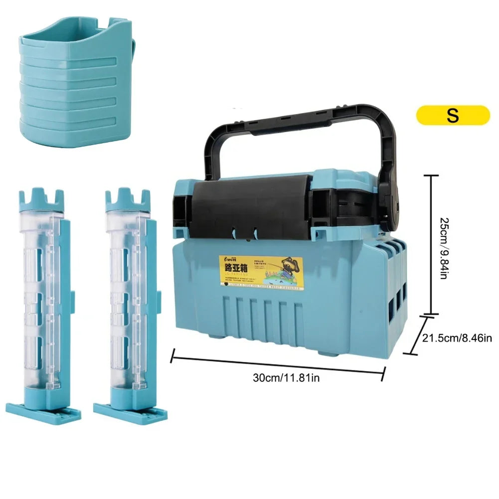 Plastic Fishing Tackle Box Barrel Holder Portable Fishing