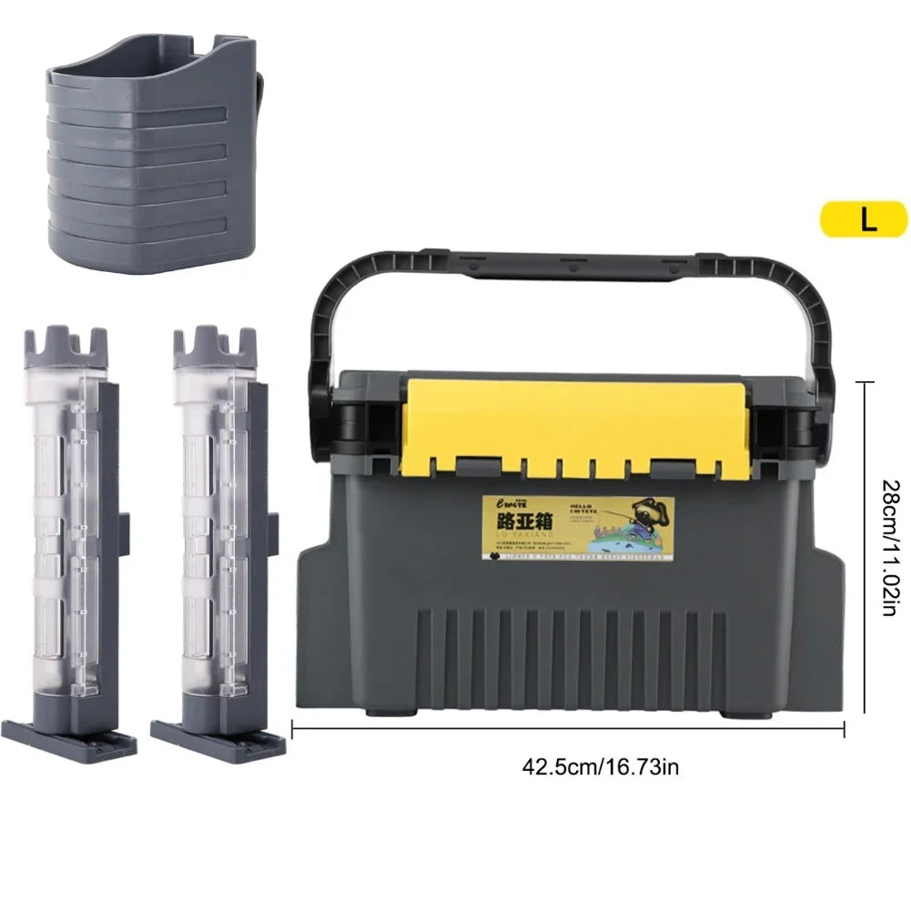 Plastic Fishing Tackle Box Barrel Holder Portable Fishing