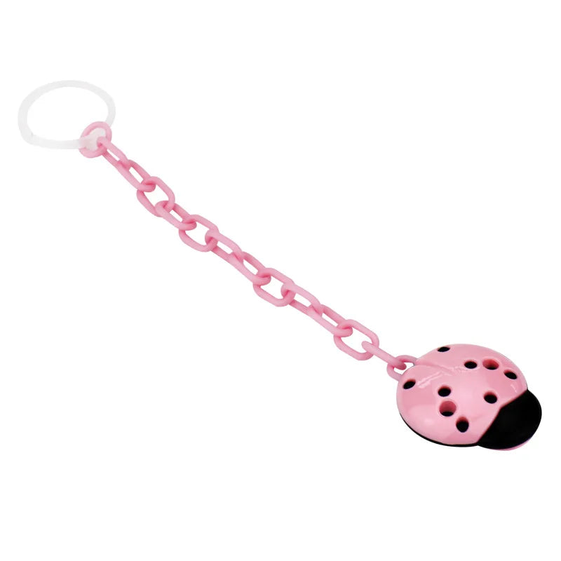 Plastic Pacifiers Clip Leashes Cartoon Five-Star Ladybug Case