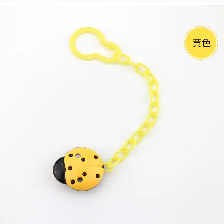 Plastic Pacifiers Clip Leashes Cartoon Five-Star Ladybug Case
