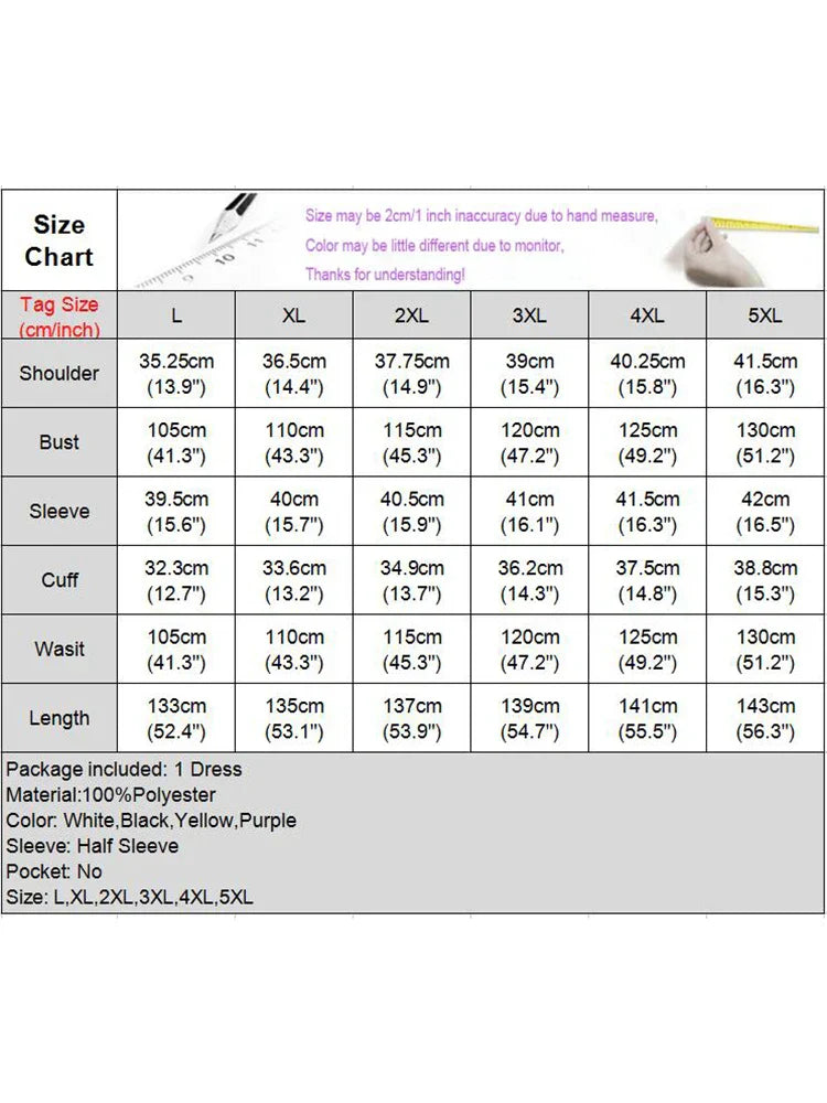 Plus Size 5XL VONDA Women Shirt Dress 2023