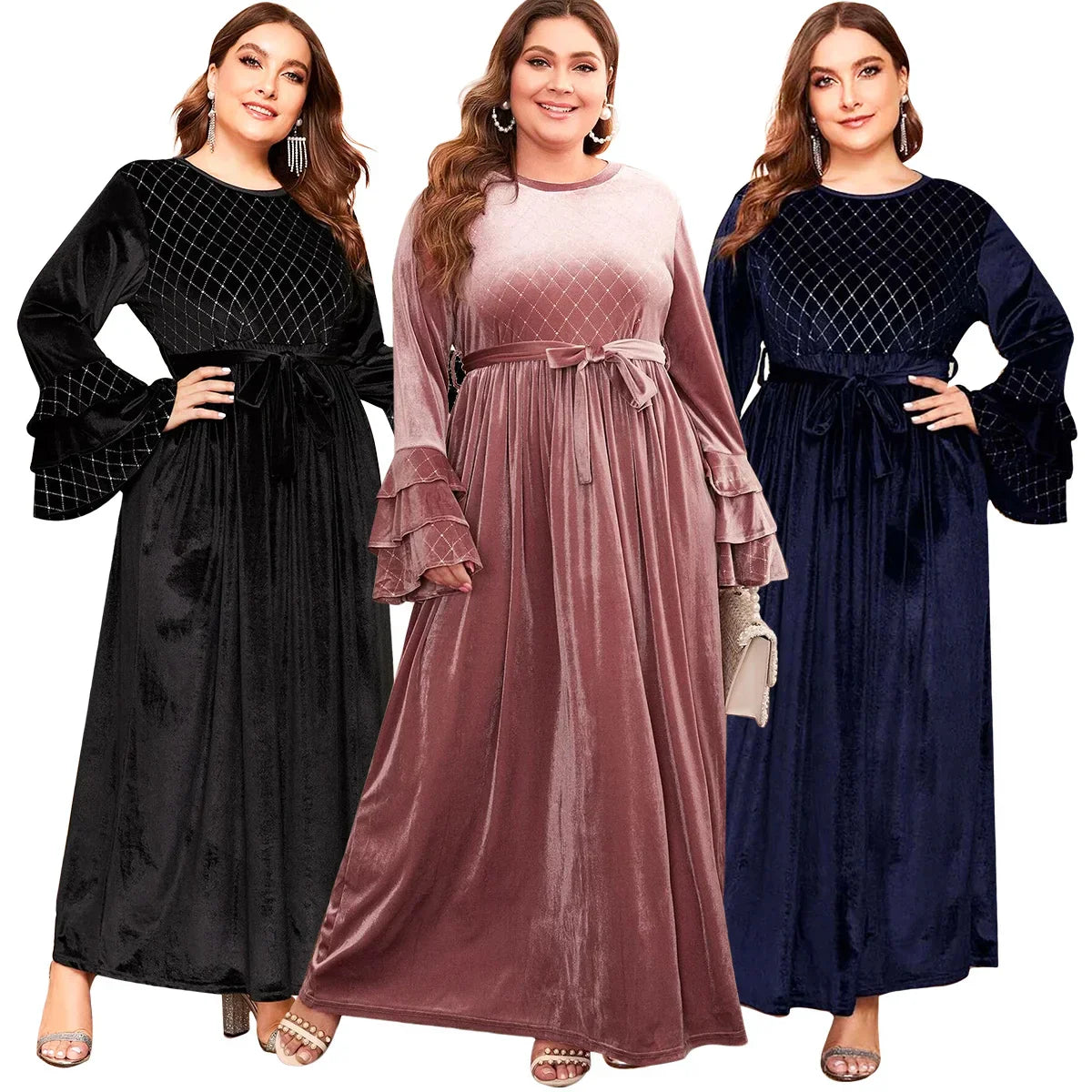 Plus Size Casual Women Winter Long Dress 5XL
