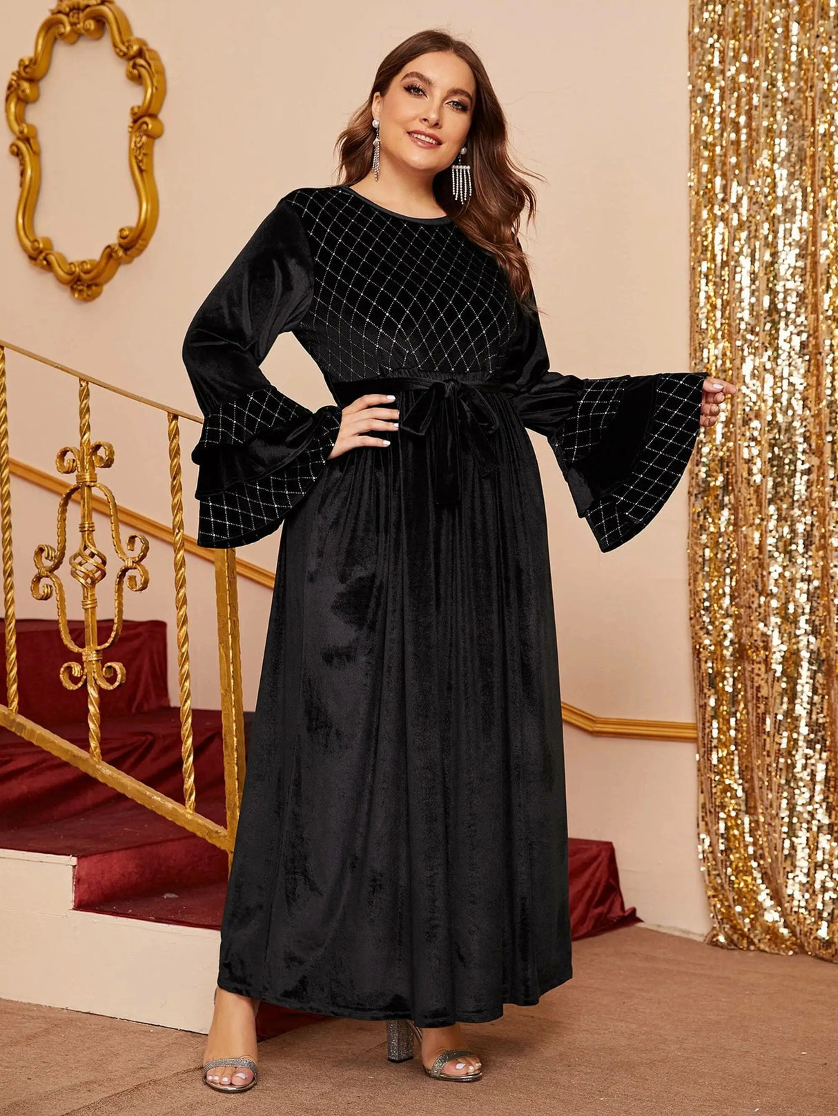 Plus Size Casual Women Winter Long Dress 5XL