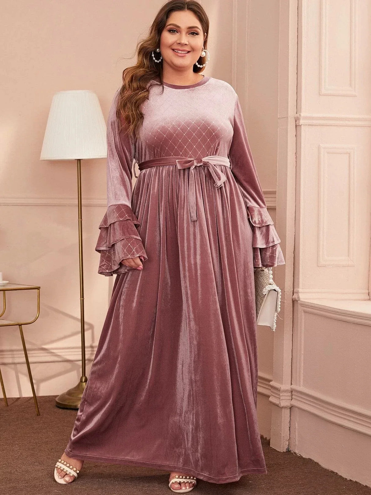 Plus Size Casual Women Winter Long Dress 5XL