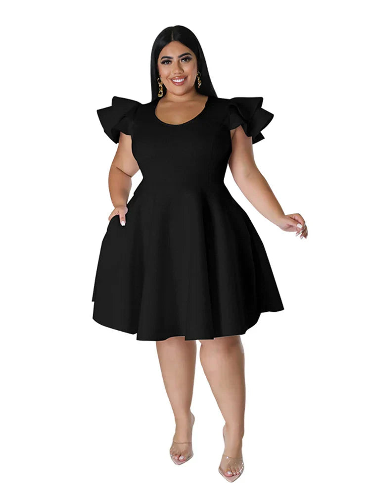 Plus Size Evening Dress Elegant Lady Summer Sexy