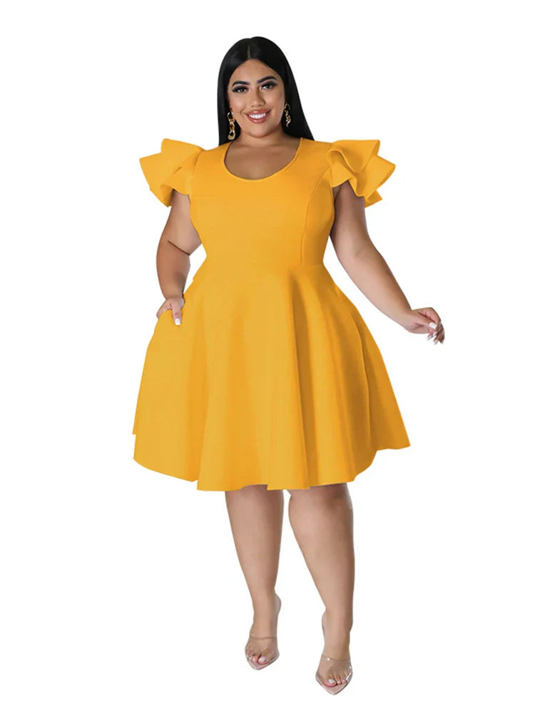 Plus Size Evening Dress Elegant Lady Summer Sexy