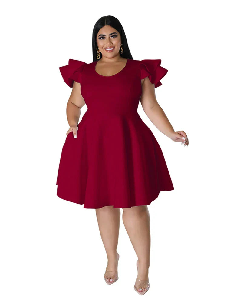 Plus Size Evening Dress Elegant Lady Summer Sexy