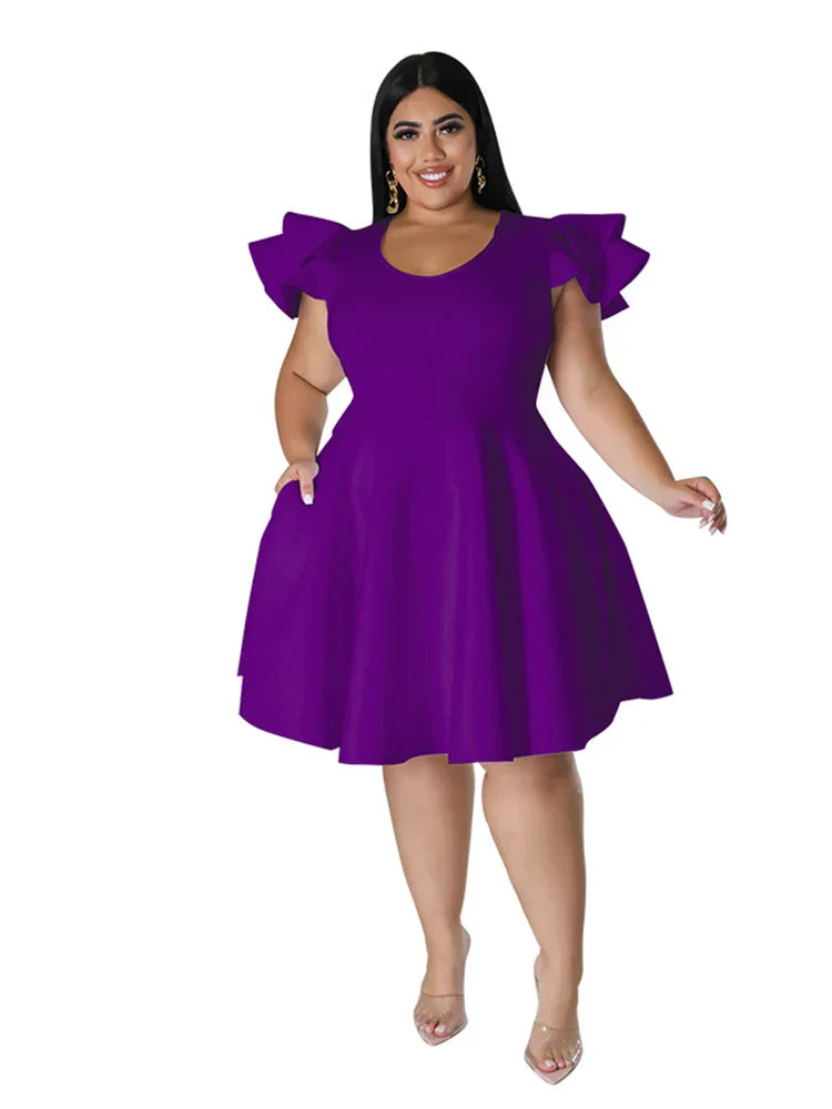 Plus Size Evening Dress Elegant Lady Summer Sexy