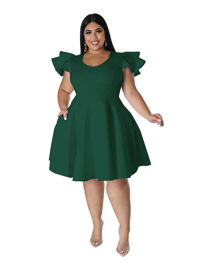 Plus Size Evening Dress Elegant Lady Summer Sexy