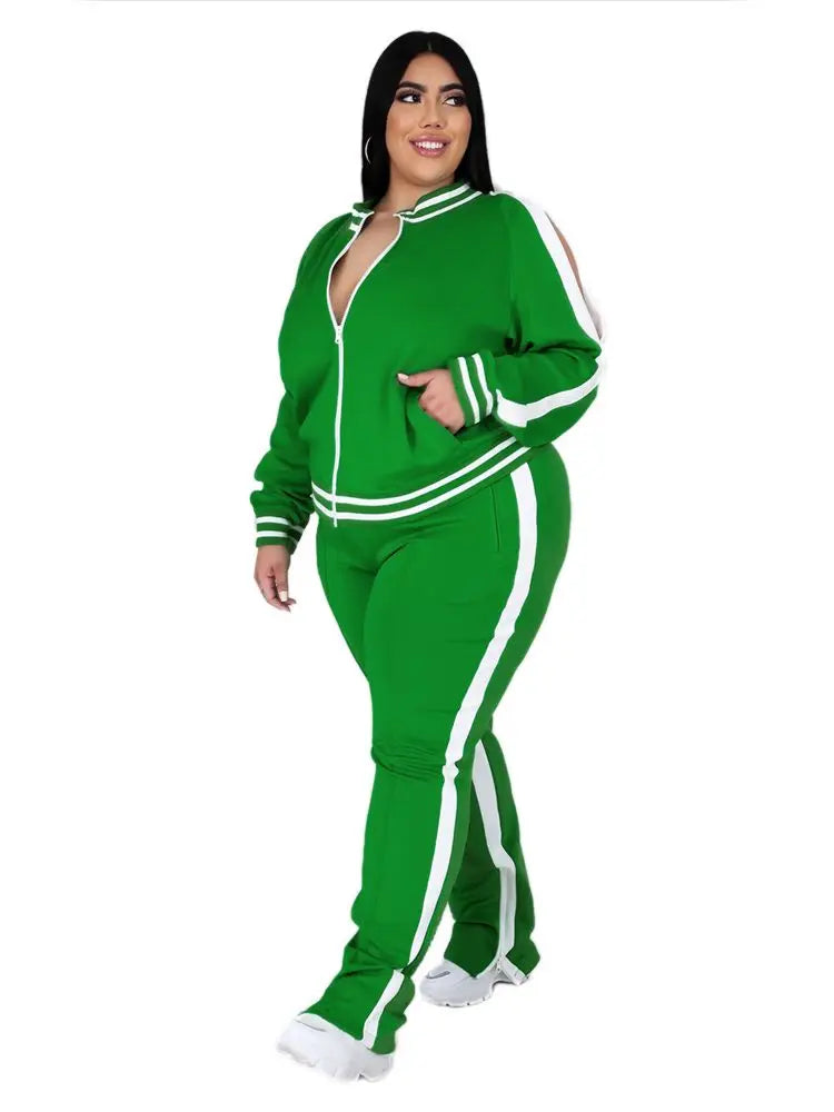 Plus Size L5XL Two Piece Set Women Sweatsuit