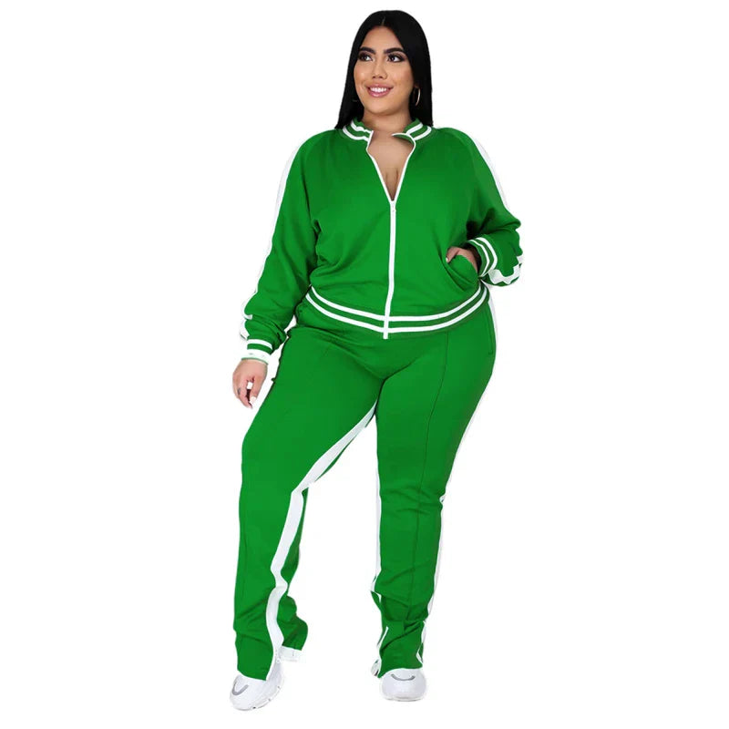 Plus Size L5XL Two Piece Set Women Sweatsuit