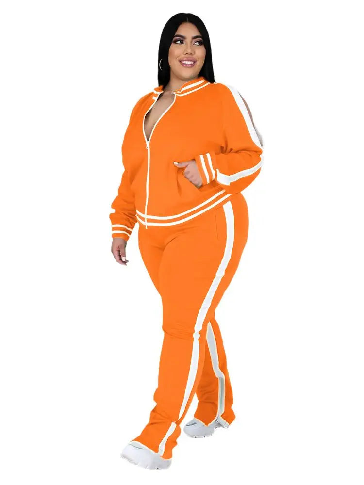 Plus Size L5XL Two Piece Set Women Sweatsuit