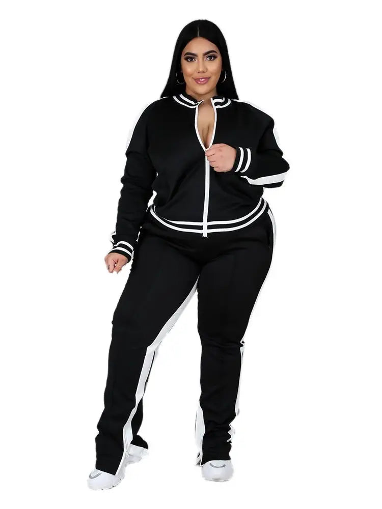 Plus Size L5XL Two Piece Set Women Sweatsuit