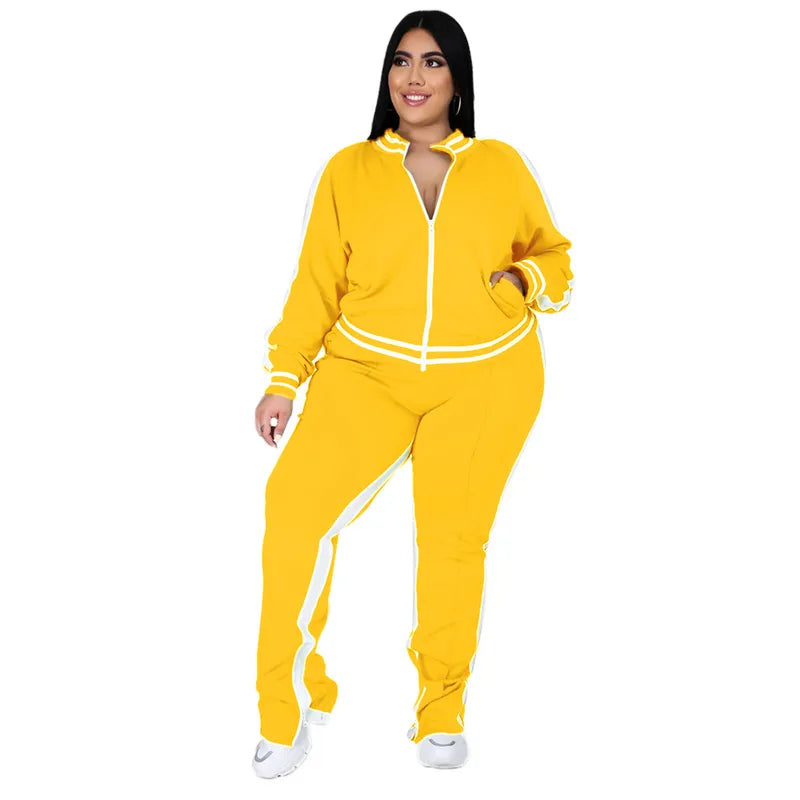 Plus Size L5XL Two Piece Set Women Sweatsuit