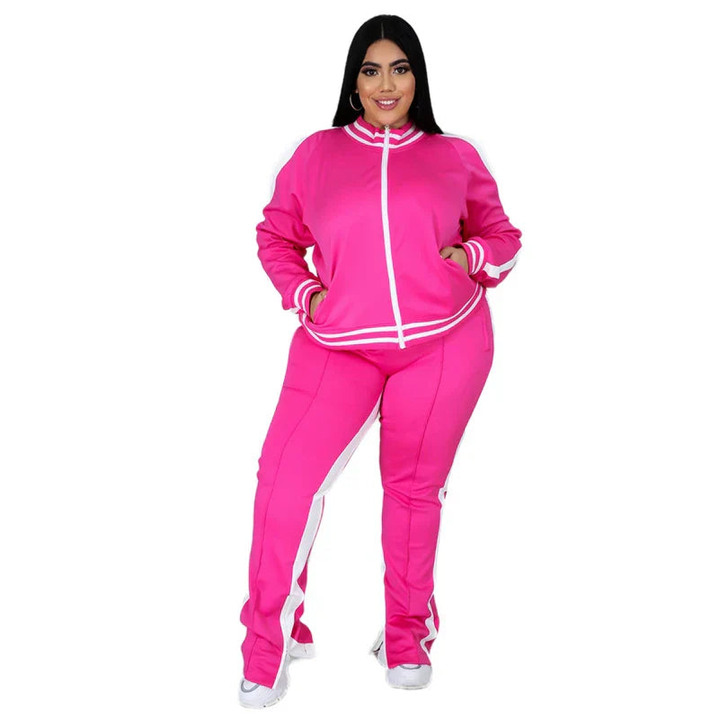 Plus Size L5XL Two Piece Set Women Sweatsuit