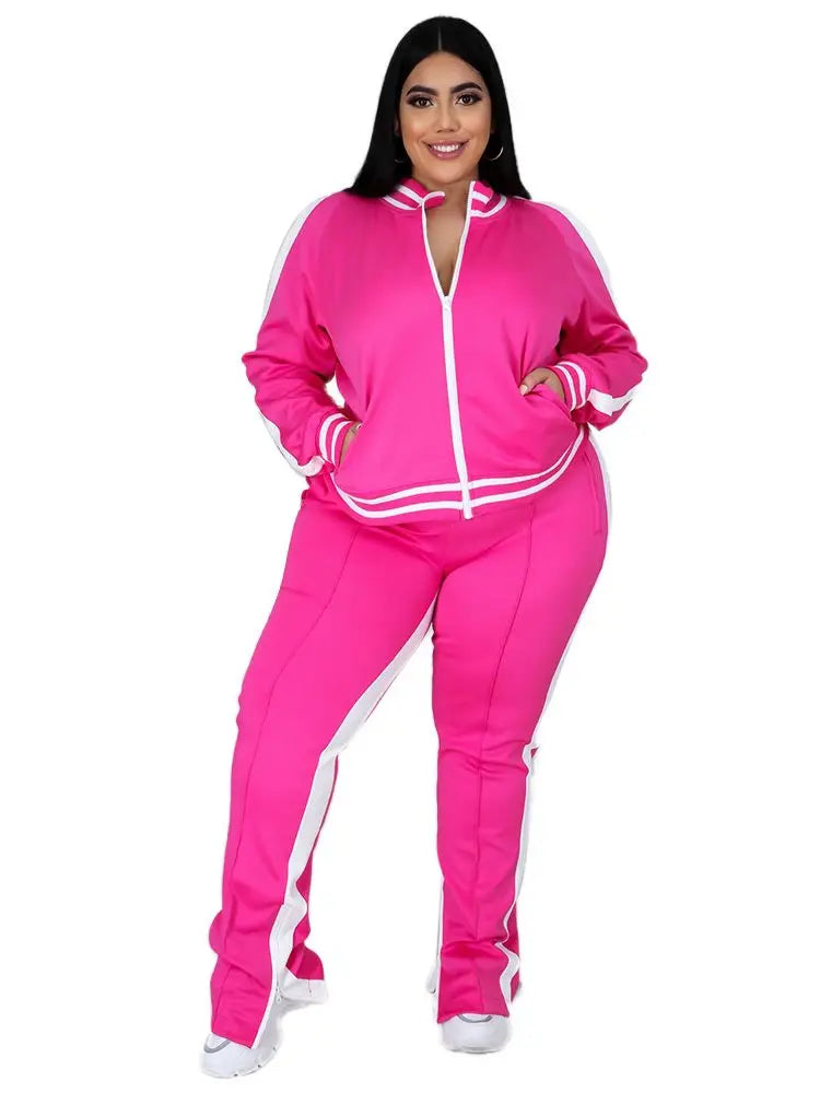 Plus Size L5XL Two Piece Set Women Sweatsuit
