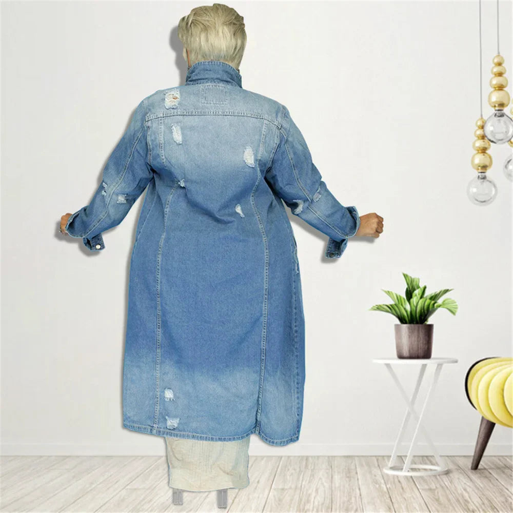 Plus Size Outwear 5xl Winter Coat Women Denim