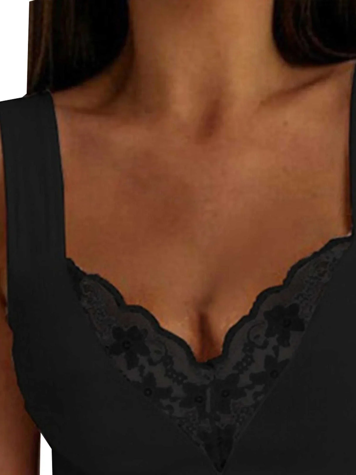 Plus Size Oversized Womens Sexy Lace V Neck