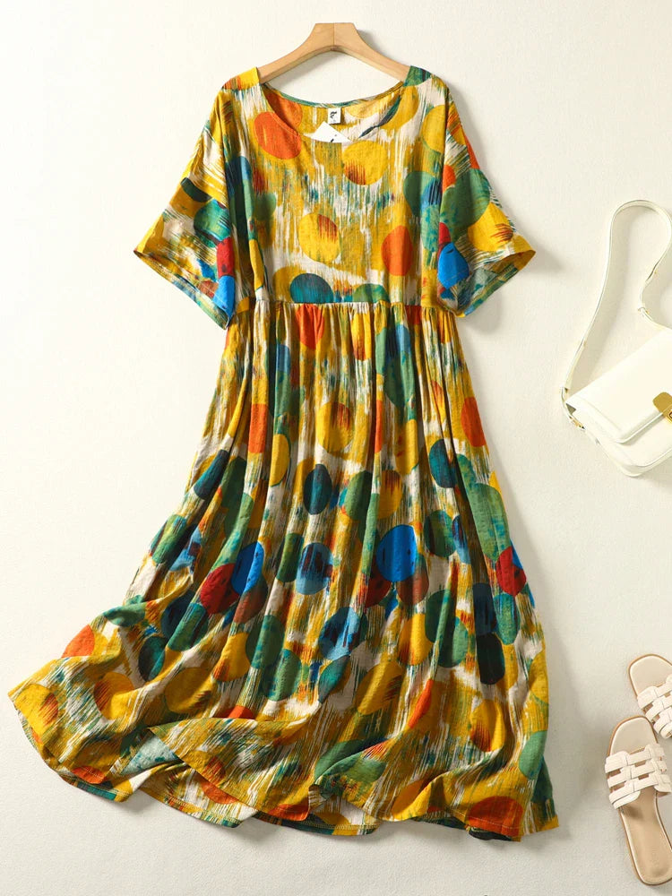 Plus Size Polka Dot Summer Dress Women 2023