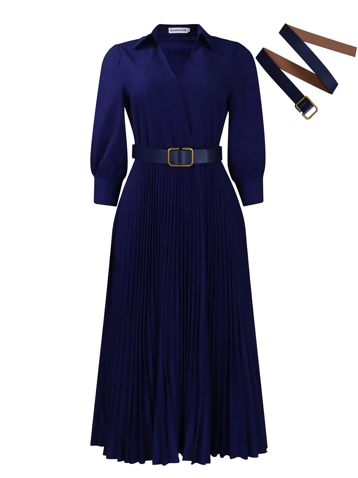 Plus Size Spring New Solid Color Matching Belt