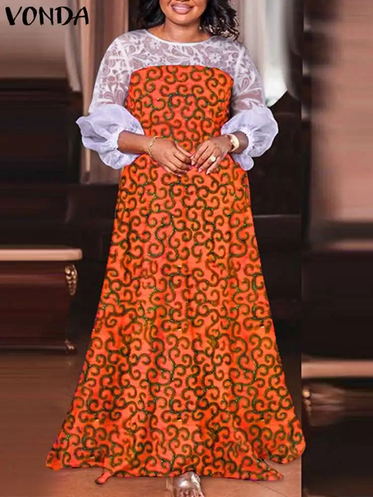 Plus Size VONDA Maxi Dress Summer Sundress 2023