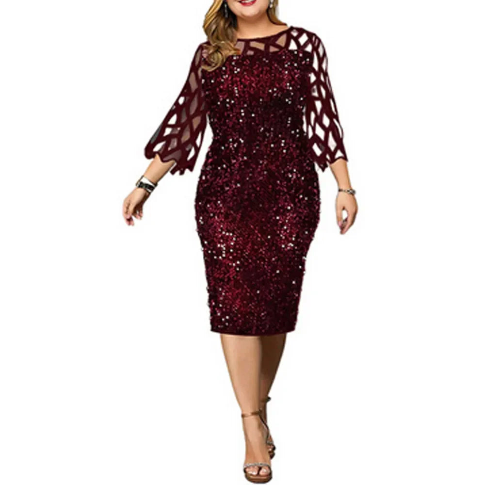 Plus Size Vestidos Formal Occas Dress for Women