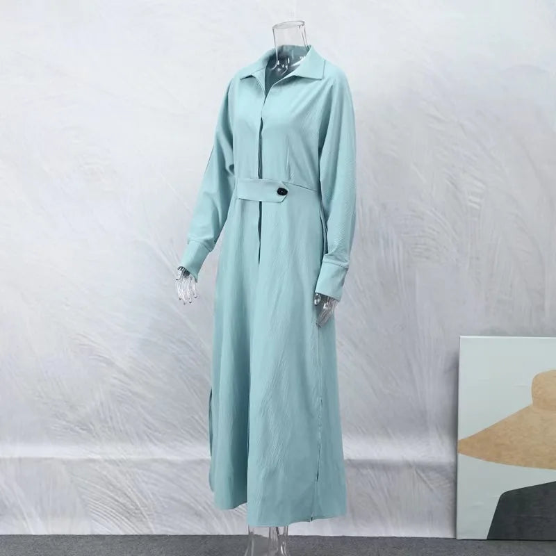 Plus Size Women Dress Elegant 2023 Solid Casual