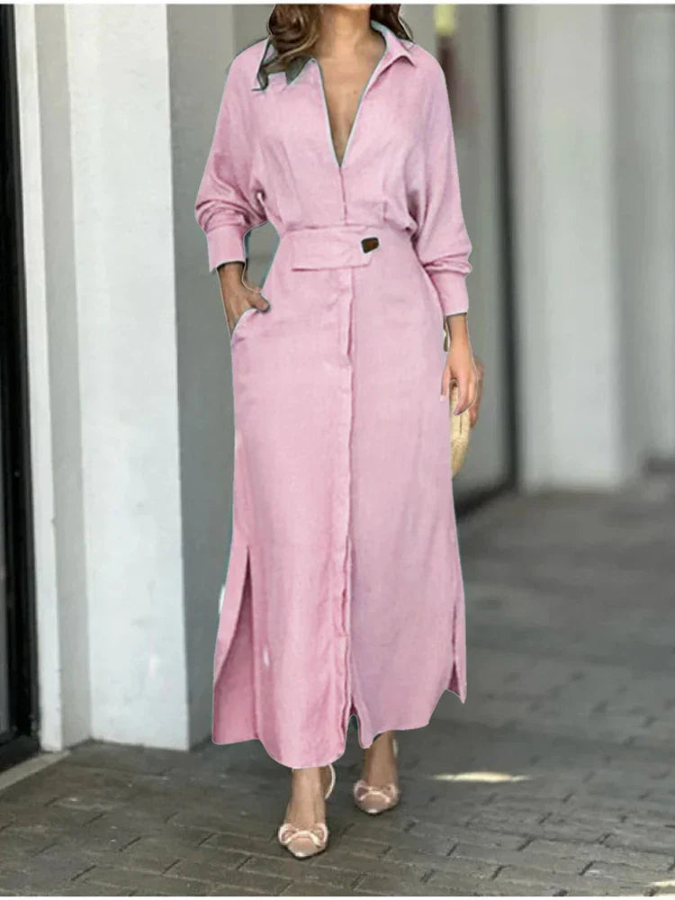 Plus Size Women Dress Elegant 2023 Solid Casual