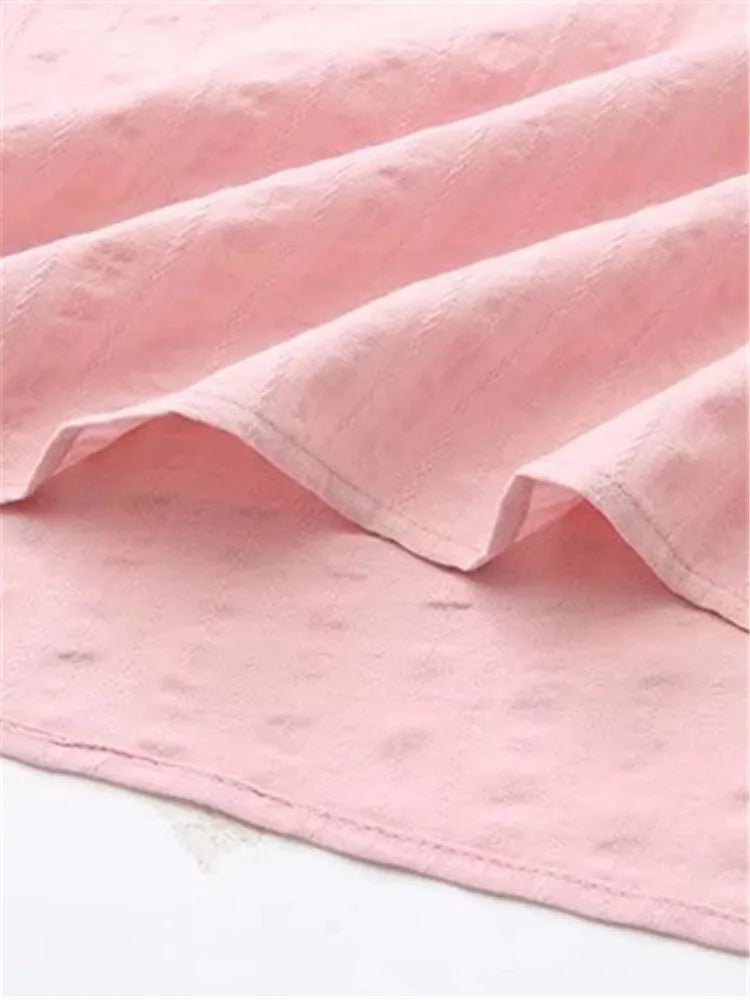 Plus Size Womens Clothing Shirts Solid Jacquard Cotton