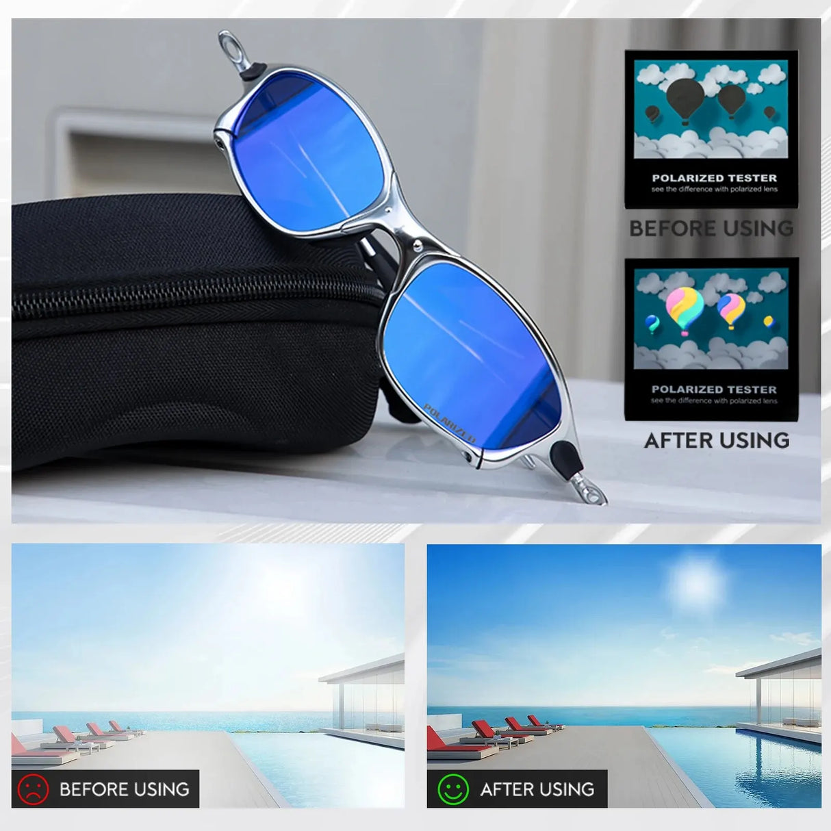 Polarized Sunglasses Men Cycling Fishing Driving Glasses Outdoor