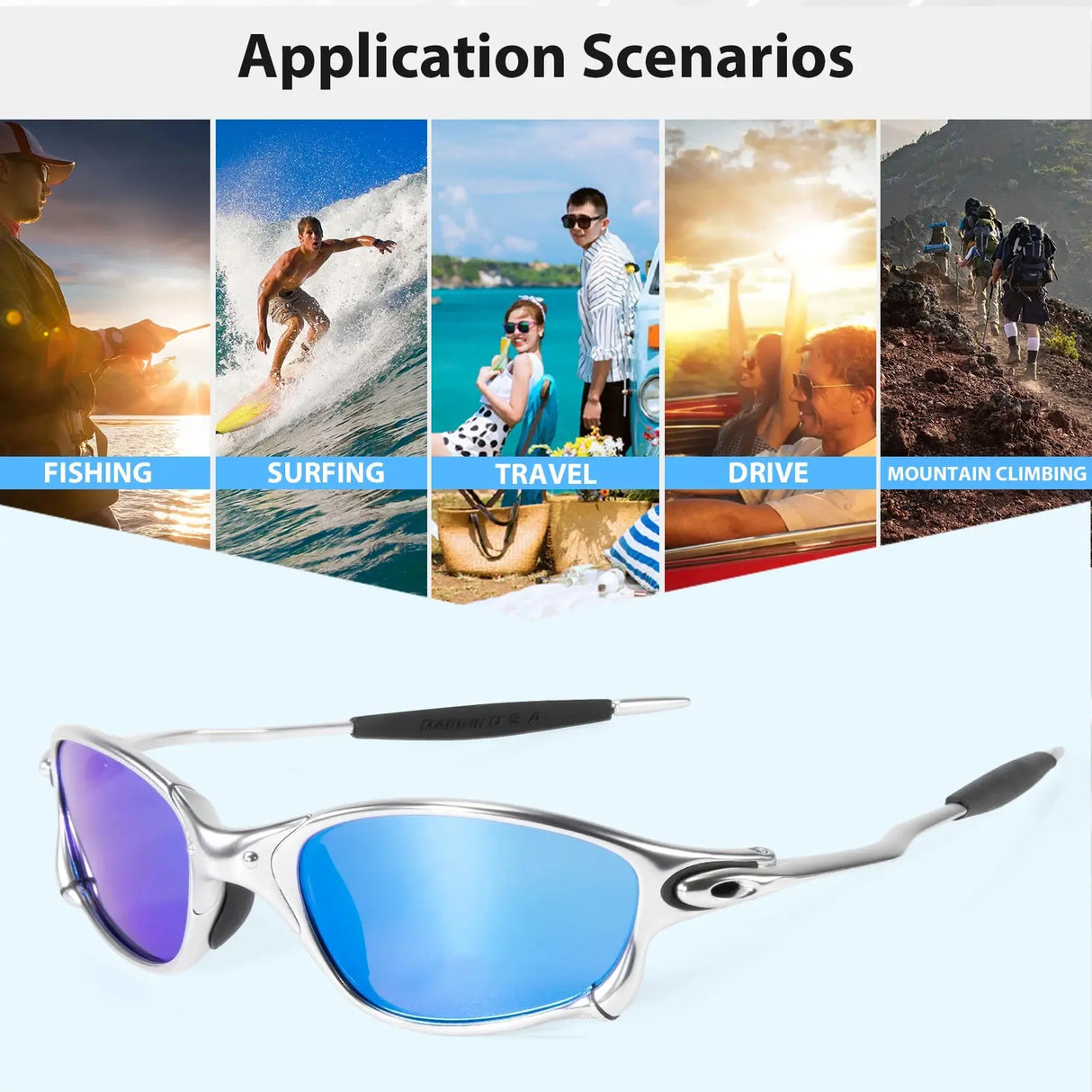 Polarized Sunglasses Men Cycling Fishing Driving Glasses Outdoor