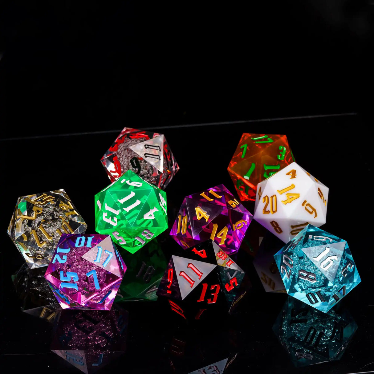 Poludie 1pc Crystal 55mm D20 Dice 20 Sides