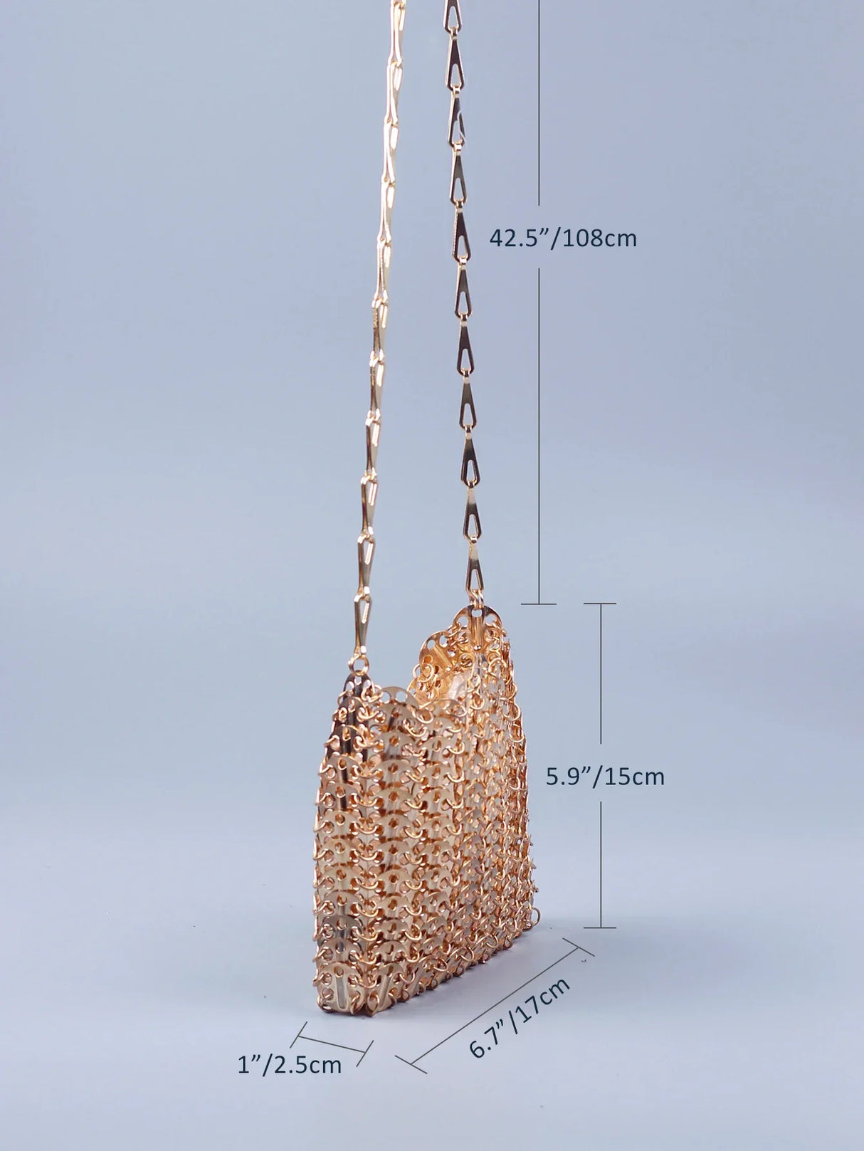 Popular metal sequins with large capacity mobile phone