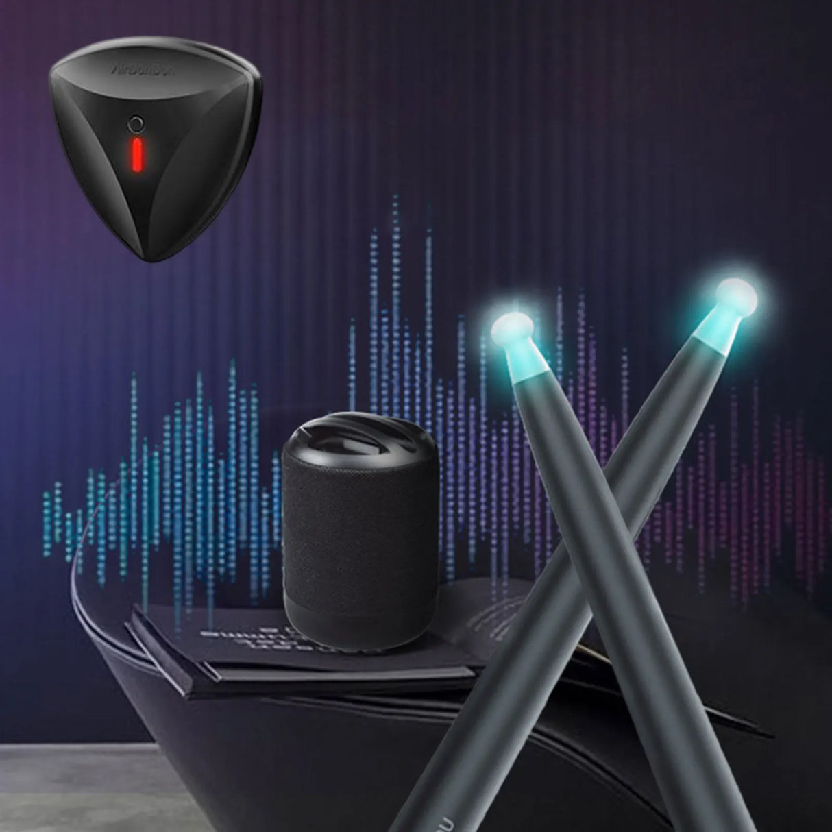 Portable Air Electronic Drum with Drumsticks and Foot