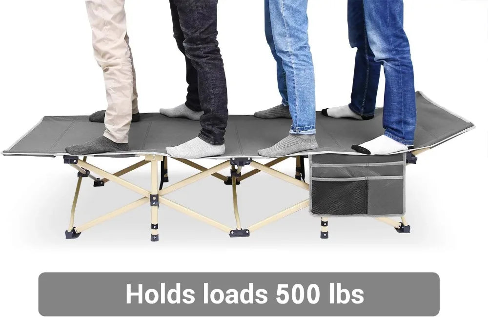 Portable Folding Bed with 2 Sided Mattress & Carry Bag,Outdoor camping folding bed, lunch convenient folding bed