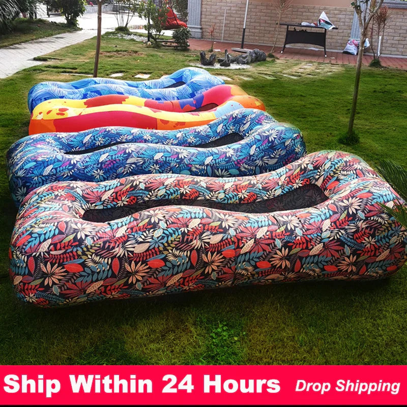 Portable Folding Inflatable Couch Water Floating Air Bed