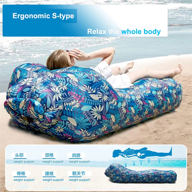 Portable Folding Inflatable Couch Water Floating Air Bed