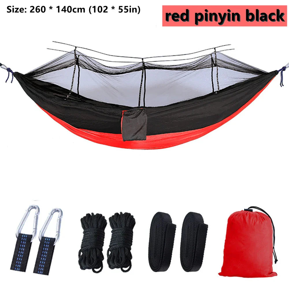 Portable Outdoor Camping Leisure Double Mosquito Net Hammocks